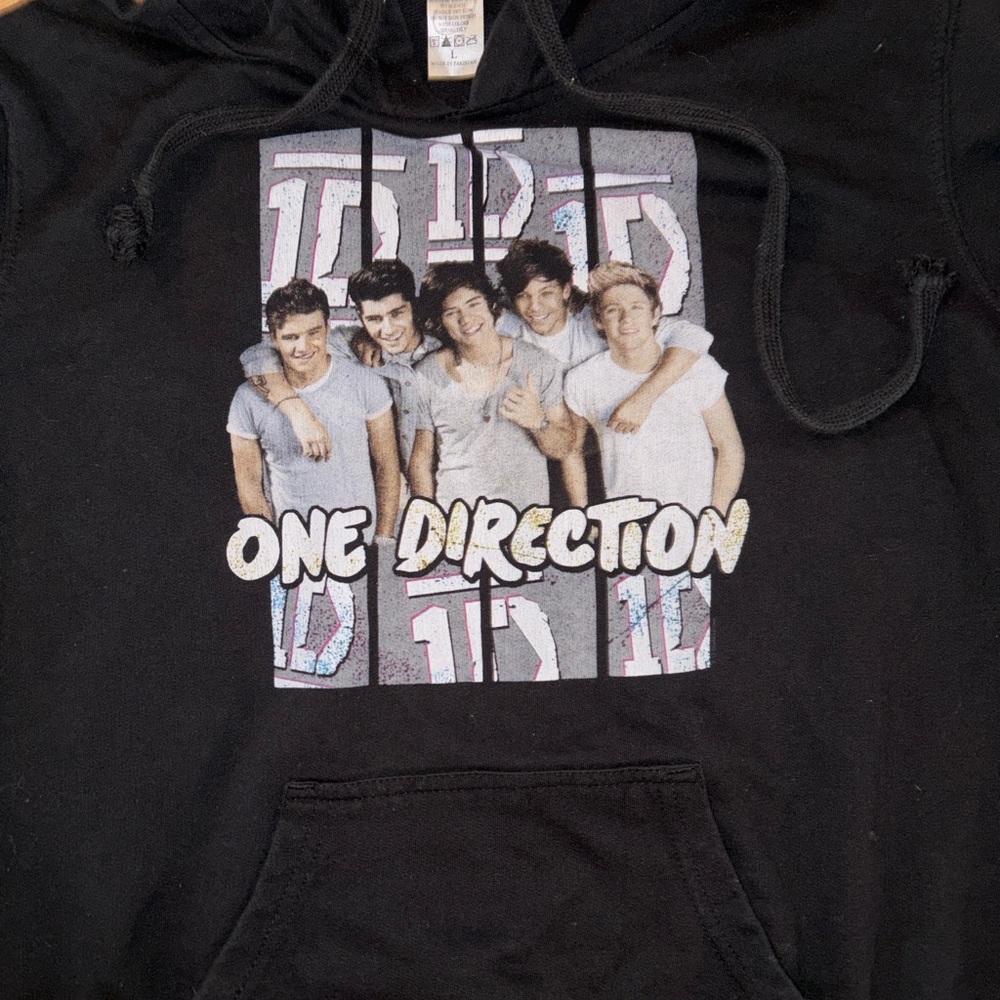 1D one Direction Boyband tribute Black Graphic Hoodie#city#2000boybands#concert